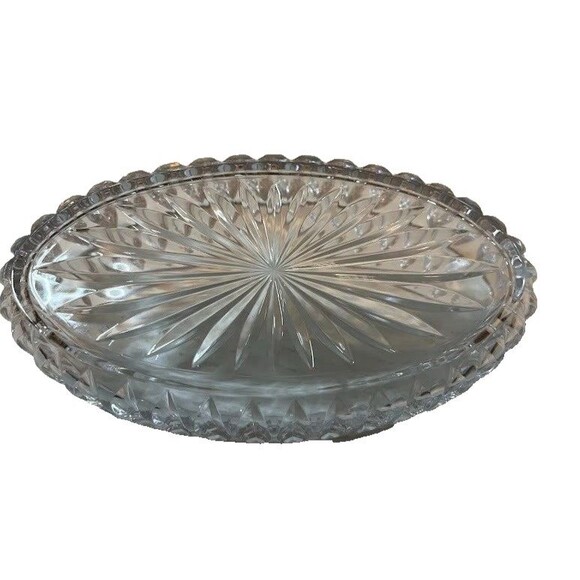 Vntg Grandmacore Christmas Holiday Golden Bells 3D Oval Candy Trinket Dish w/Lid - Picture 3 of 5